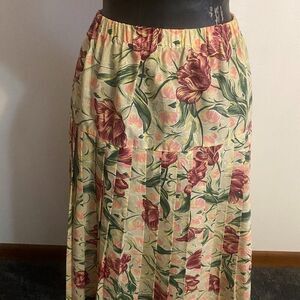Vintage Alley Cat II drop waist Floral skirt, size 14
